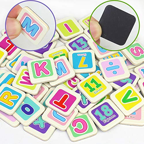 Pizarra Infantil Magnética Juguetes Montessori Puzzle de Madera Caballete Doble Cara con Pizarra Blanca Letras y Numeros Puzzle Tablero de Dibujo Juegos Educativos Regalos para Niños Niñas 3 4 5 Años