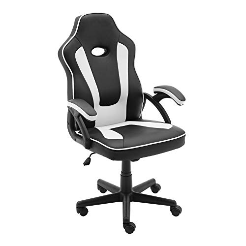 Play Haha. Silla de juegos de estilo de carreras, giratoria, silla de oficina, silla ergonómica para conferencias, silla de trabajo con soporte lumbar de piel sintética con silla de trabajo ajustable