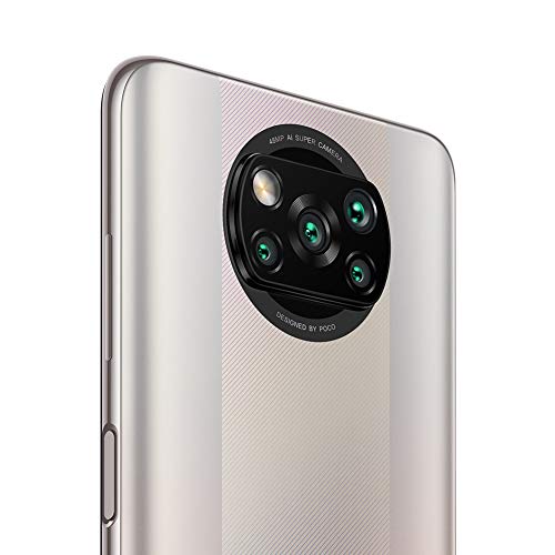 POCO X3 Pro - Smartphone 6+128 GB, 6,67” 120Hz FHD+DotDisplay, Snapdragon 860, Cámara Cuádruple de 48 MP, 5160mAh, Bronce Metálico