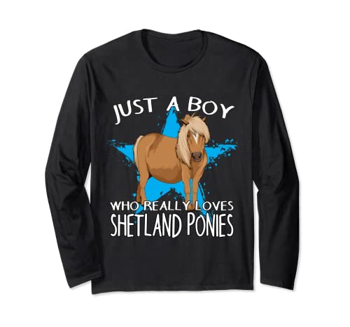 Poni De Shetland Shetty Un Chico Que Ama Ponis De Shetland Manga Larga