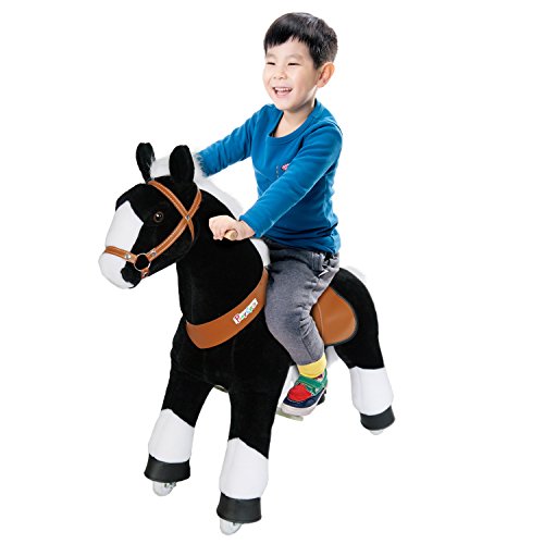 Pony Cycle® Shop Original caballo marrón claro, Pony sobre ruedas fahrendes caballo balancín y peluche para su hijo blanco mas caballo pequeño n3182