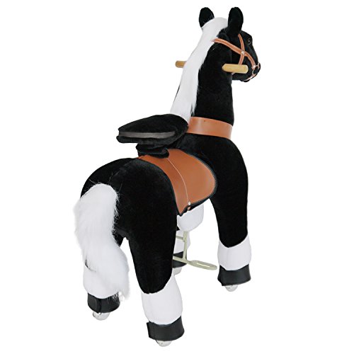 Pony Cycle® Shop Original caballo marrón claro, Pony sobre ruedas fahrendes caballo balancín y peluche para su hijo blanco mas caballo pequeño n3182