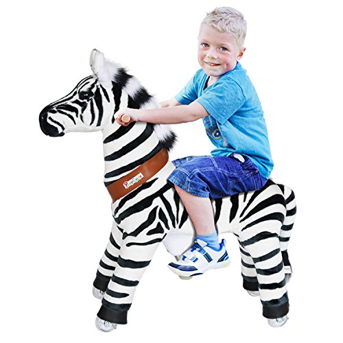 'Pony Cycle® Shop Original Marty Zebra, Pony Sobre Ruedas fahrendes Caballo balancín y Peluche para su Hijo pequeño N3012