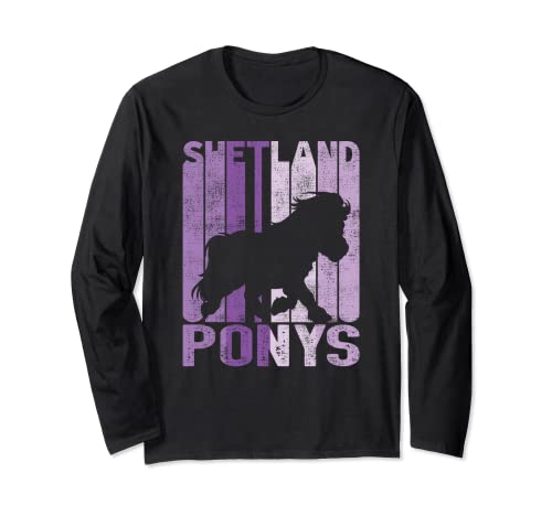 Ponys Shetland Shetty, jinete, caballo, regalo Manga Larga