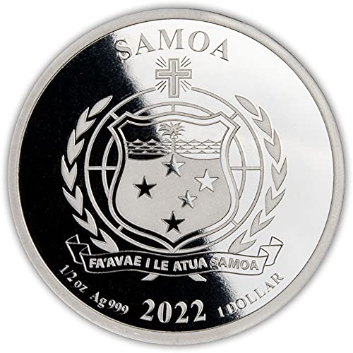 Portuguese Man O War Carabela Venomous and Poisonous ½ Oz Moneda Plata 1$ Samoa 2022