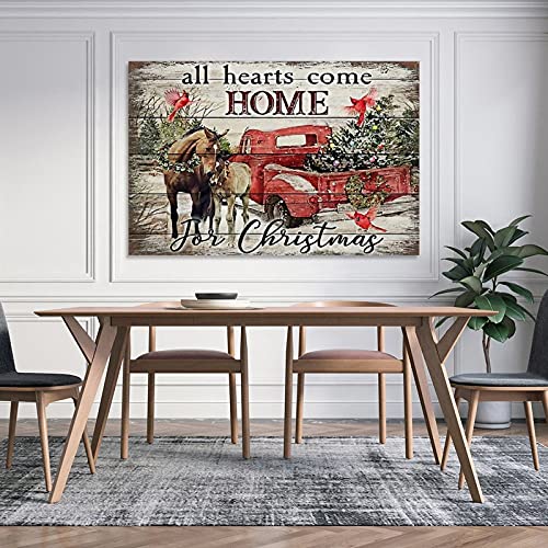 Póster de caballo Lpj All Hearts Come Home para póster decorativo lienzo para pared de sala de estar, dormitorio, 40 x 60 cm