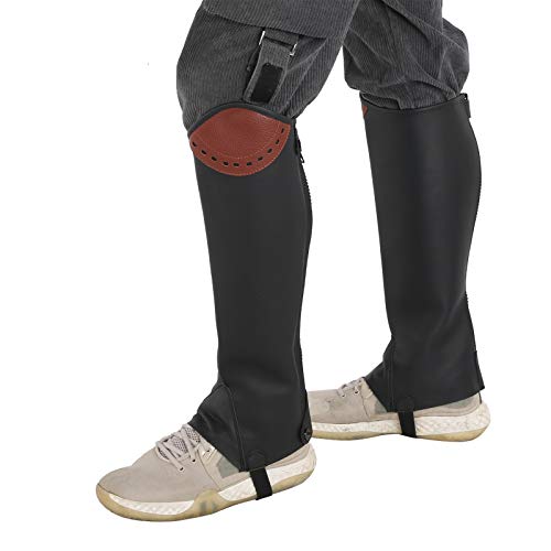 Protectores de piernas ecuestres para Adultos, Polainas ecuestres Half Chaps de Cuero para Montar a Caballo Half Chaps 2 Piezas para Pradera para Patio de Juegos para hipódromo(S)