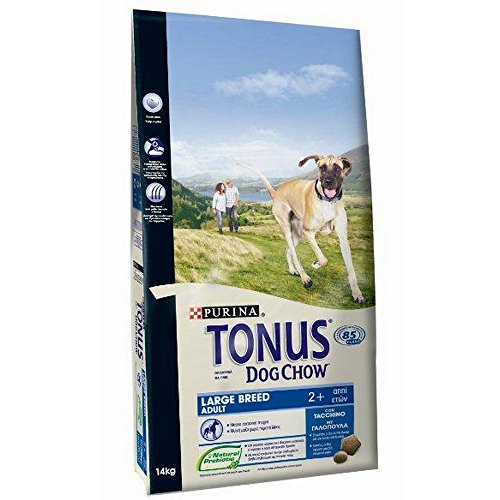 Purina Tonus Dog Chow Adulto Grande con tacón 14 kg Comida Seca para Perros pienso, Multicolor, única