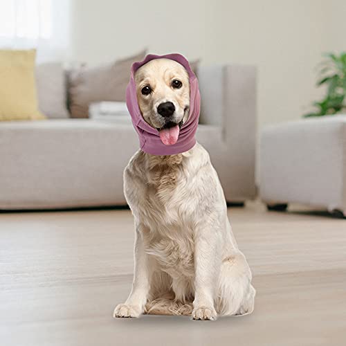 QKFON Funda para orejas de perro calmante, orejeras de capucha para mascotas, protector de orejas de mascotas, alivio de la ansiedad en el baño para perro y gato