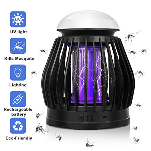 QZT Lámpara de Mosquitos para Interiores, lámpara de Mosquitos con Enchufe USB, Asesino de Insectos eléctrico para Interiores - Trampa para Mosquitos con lámpara de respiración