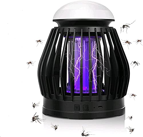 QZT Lámpara de Mosquitos para Interiores, lámpara de Mosquitos con Enchufe USB, Asesino de Insectos eléctrico para Interiores - Trampa para Mosquitos con lámpara de respiración