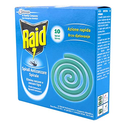 Raid - Espirales antimosquitos, pack de 6 x 10 uds (Total 60 uds)