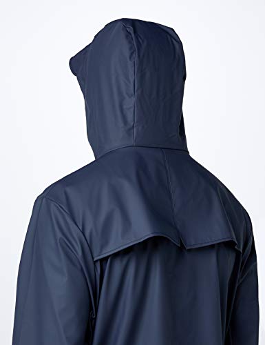 Rains Long Jacket, impermeable Hombre, azul, Small/Medium (Talla fabricante: Small/Medium)