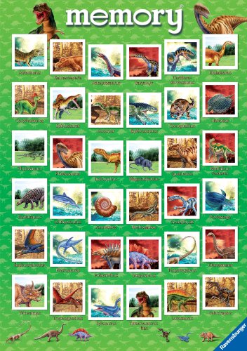 Ravensburger 22099 Memory, Dinosaurios, Juego de Mesa, Juego Memory, 72 tarjetas, Edad recomendada 4+