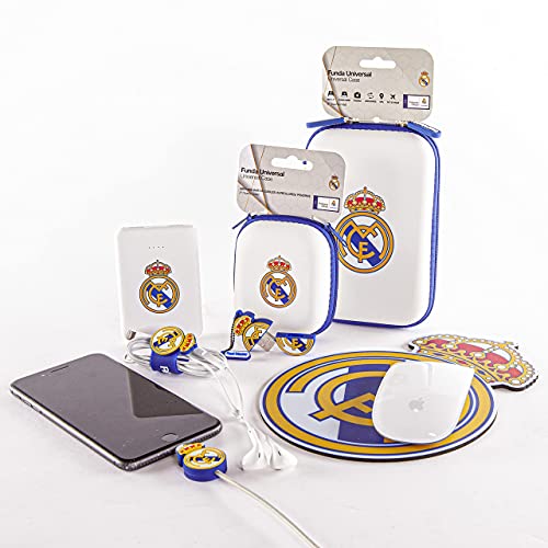 Real Madrid Auricular Cable Blanco Escudo RM