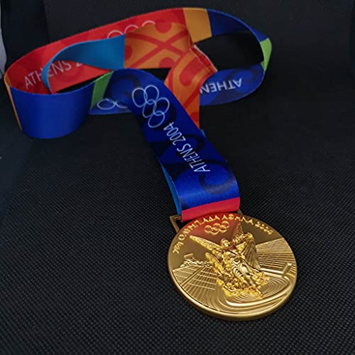 Recuerdo de la Medalla olímpica de Grecia, Medalla de Oro de los Juegos Olímpicos de Atenas 2004, Insignia de aleación de Zinc 1: 1, Regalo de Recuerdo Coleccionable