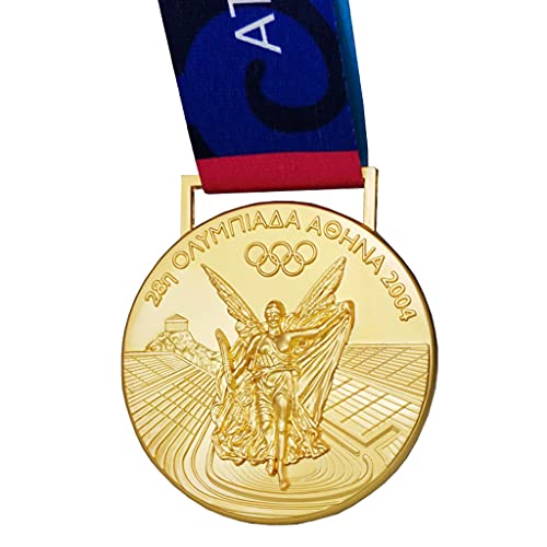 Recuerdo de la Medalla olímpica de Grecia, Medalla de Oro de los Juegos Olímpicos de Atenas 2004, Insignia de aleación de Zinc 1: 1, Regalo de Recuerdo Coleccionable