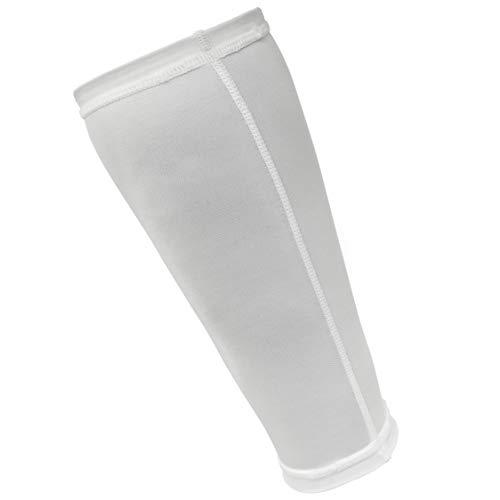Reebok Mangas de compresión para pantorrillas, Adultos Unisex, Blanco, M-30-35 cm