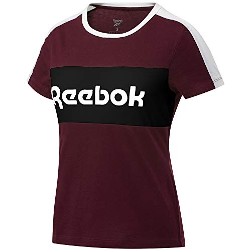 Reebok Te Linear Logo Detail tee Camiseta, Mujer, Granat, 2XS