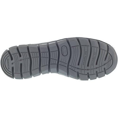 Reebok Work ib1031 S1P 43 Excel luz Athletic zapatillas de seguridad zapatos, punta de aluminio, parte superior y 3d de fibra de micro malla, tamaño 43, negro/gris