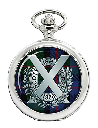 Reloj de Bolsillo con diseño de Caballo escocés, del ejército británico