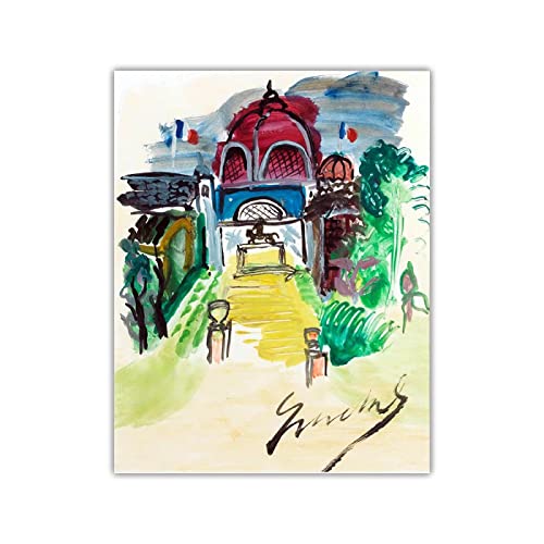 Reproducción de Cuadros famosa 'Parque francés' de Carlos Nadal Impresión en lienzo. Cuadro de arte de pared de lienzo para decoración de sala de estar 50x65cm (20x26in) sin marco