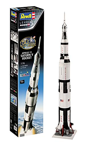 Revell 03704, Kit de Modelos de plástico, Apollo 11 Saturn V Rocket,Escala 1:96