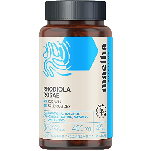 Rhodiola Rosea Pura| Extracto Titulado 5% en rosavinas 3% en salidrósidos| 60 capsulas| 100% Natural