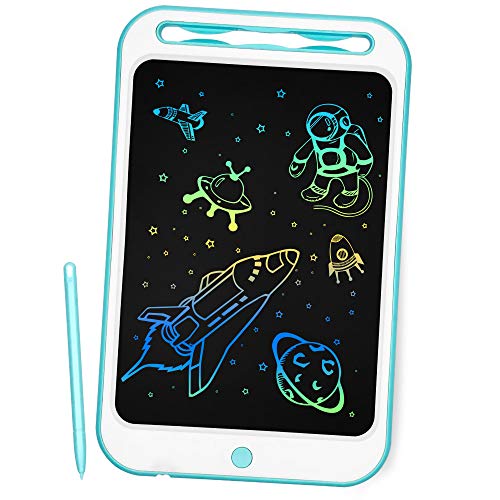 Richgv Tableta de Escritura, 10 Pulgadas Tablet de Pintar Niños，Electrónica Gráfica Portatil Tableta de Dibujo Digital Color， Escribir Dibujar Notas para Clase Oficina Casa (10 Pulgadas, Azul-B)