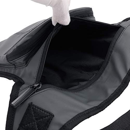 Riñonera de nailon para motocicleta, para hombres y mujeres, para ciclismo, viajes, deportes al aire libre, caza, senderismo, bolsa táctica de día, bolsillo (negro)