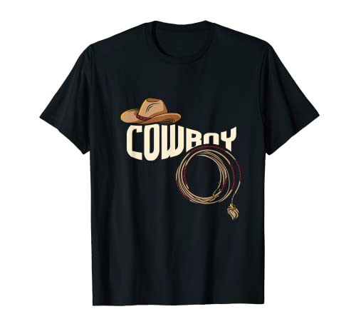 Rodeo Vaquero I Sombrero Vaquero Western I Lazo I Vaquero Camiseta