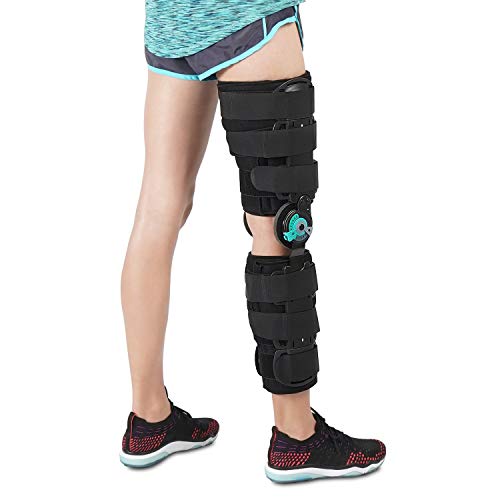 Rodillera con Bisagra Soles (Universal) – Estabilización para la pierna desde el muslo hasta el tobillo – Ideal para la Recuperación Post Lesión Debido a cirugías ACL, PCL, MCL o LCL – Unisex