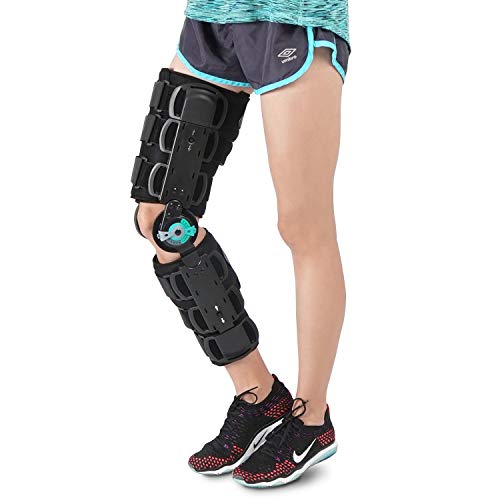 Rodillera con Bisagra Soles (Universal) – Estabilización para la pierna desde el muslo hasta el tobillo – Ideal para la Recuperación Post Lesión Debido a cirugías ACL, PCL, MCL o LCL – Unisex