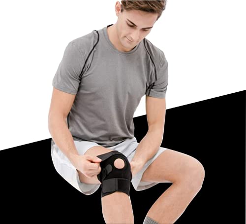 Rodillera neopreno deportiva ligera, ajustable y elástica, para correr, hombre y mujer, flexible, para ligamentos o menisco y rótula, fútbol