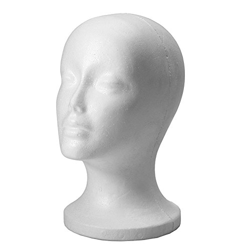 Romote Mujer de Pelo Espuma de Poliestireno Espuma Maniquí Modelo de la Cabeza de Peluca Vidrios del Sombrero de Visualización