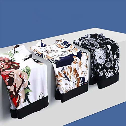 Ropa Interior Masculina Hombres Boxer Bragas Hombres Seda De Hielo Silida U-Bolsa Impresa Portones Portales Delgados L-4 XL 4 Piezas-4Pcs -Ah,XL 45-55Kg