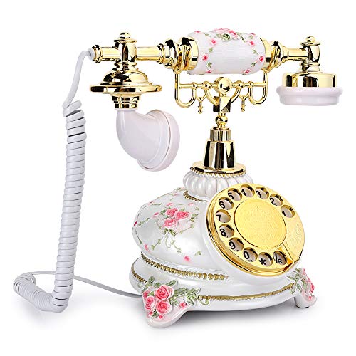 Rotary Phone, Vintage Handset Teléfono Fijo Teléfono Antiguo con Cable Teléfono Fijo Retro para el hogar, Puede Volver a marcar y rotar diales