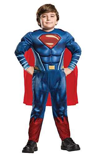 Rubies- Deluxe Superman Disfraz Infantil, Multicolor, S (3-4 años) (Rubie's Spain 640813-S)