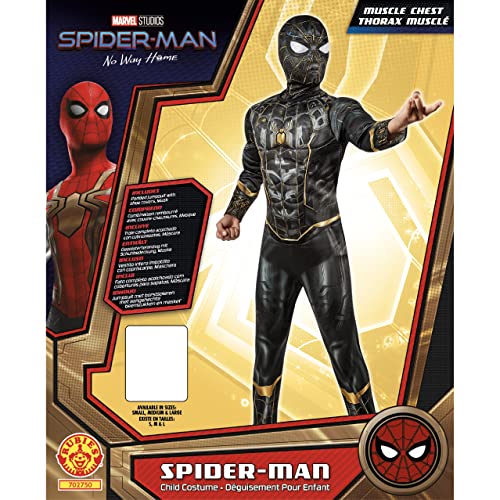 Rubie's Disfraz infantil Marvel Spider-Man 3 Deluxe versión 2, pequeño negro/dorado