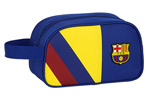 safta 812025248 Neceser, Bolsa de Aseo Adaptable a Carro FC Barcelona, Azul (FCB 19/20 Multicolor)