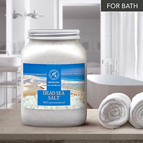 Sal del Mar Muerto 1000g - 100% Puro y Natural - 1Kg Sales del Mar Muerto - Mejor para un Buen Sueño - Alivio para el Estrés - Baño - Belleza - Relajante - Sales de Baño