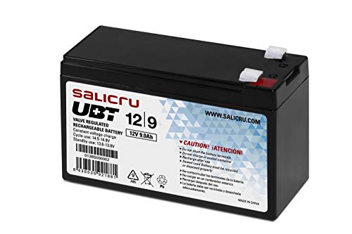Salicru 013BS000002 - Batería PBCA AGM 5Y 12V/9Ah 151X65X100MM (Android), Negro