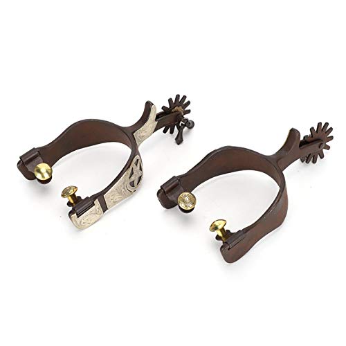 SALUTUYA 2PCS West Cowboy Spurs Style Horse Spurs para Entrenamiento de Caballos mejoran la sensibilidad de Las piernas del Caballo