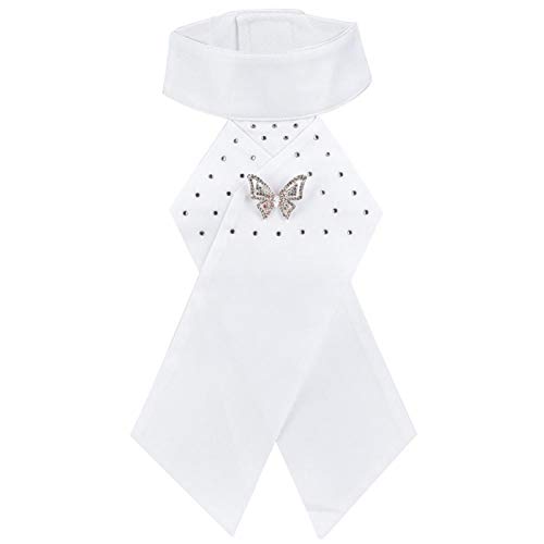 SALUTUYA Corbata Blanca Duradera de algodón Peinado para Montar a Caballo, para Montar a Caballo(One Size, Butterfly)