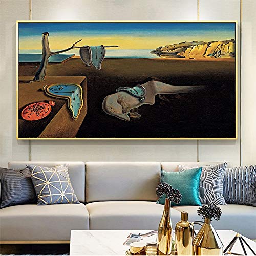 Salvador Dali la persistencia de los relojes de memoria surrealistas Cuadros de la pared del arte del cartel de la pintura de la lona, para la decoración de la sala Sin marco