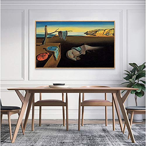 Salvador Dali la persistencia de los relojes de memoria surrealistas Cuadros de la pared del arte del cartel de la pintura de la lona, para la decoración de la sala Sin marco