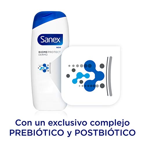 Sanex Biomeprotect Dermo Protector, Gel De Ducha O Baño, Piel Normal, Con Prebiótico, Combate Las Bacterias, Pack 4 X 600ml, 2400 Mililitro