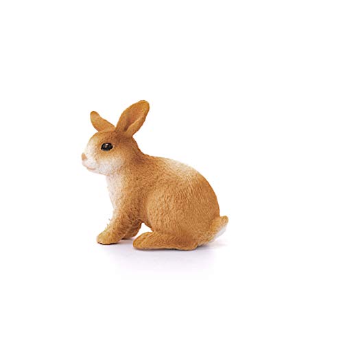 Schleich-13827 Conejo de Granja, Color marrón (13827)