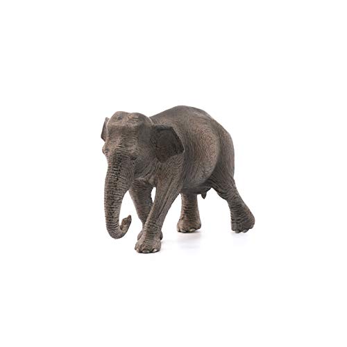 Schleich-14753 Figura de Elefante asiático Hembra, Colección Wild Life, Color marrón, 13 cm (14753)
