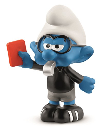 Schleich- Smurfs Pitufo Futbolista, árbitro (20809)